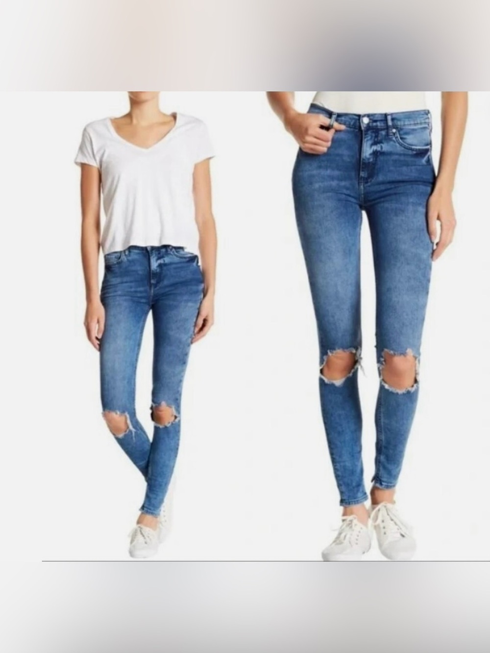 Free People Busted Knee Distressed Skinny Jeans Size 29R